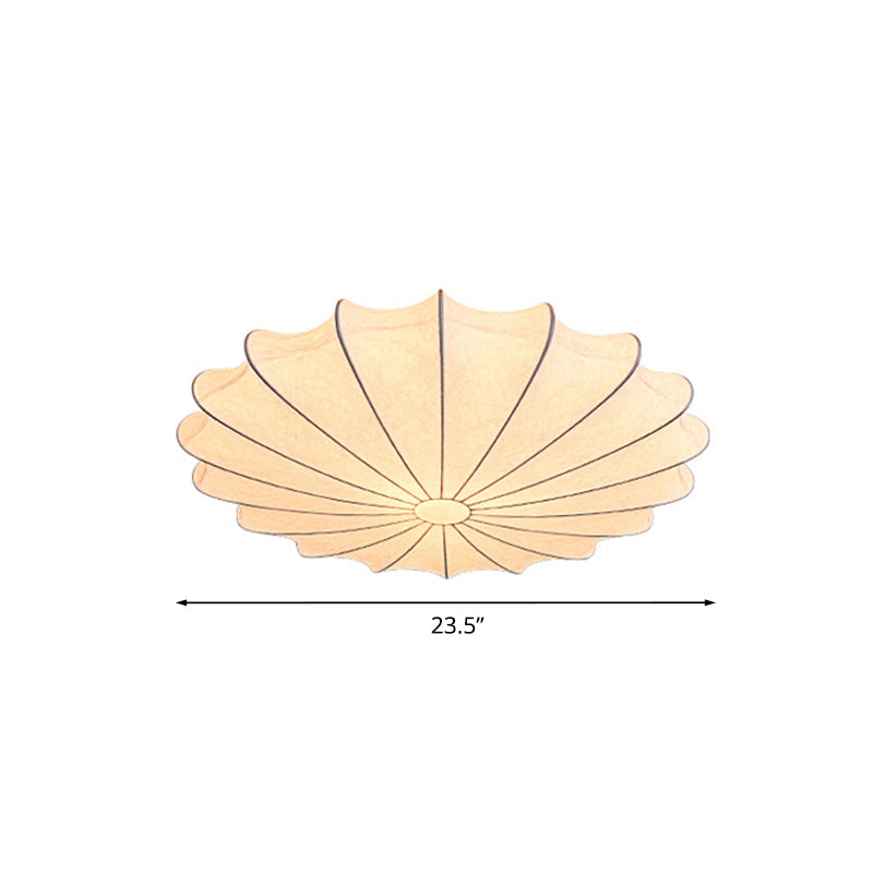 Moderne Stoffindfattet Loftslampe | Hvid | Elegant Slankt Design | Blødt Varmt Lys | Let Installering | Flere Størrelser Tilgængelige | Højde 17,8 cm