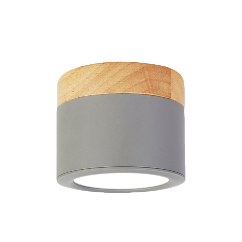 Macaron | LED Luminaire Loft | Éclairage Moderne | Design Compact | Pour Salle de Bain | 8,9 cm Ø | Métal & Acrylique | Gris, Vert, Blanc | Économe
