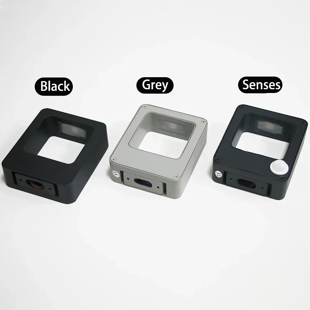 AquaLuxe | LED Außen Wandmontage | Wasserdichtes Aluminium | Warmweißes Licht | Für Terrasse und Garten | Einfache Installation | Spannung