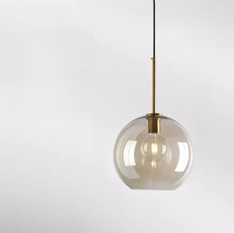 Suspension en verre design nordique | Minimalisme scandinave | Éclairage atmosphérique | Qualité durable | Douille E27 | Verre et métal | Décoration