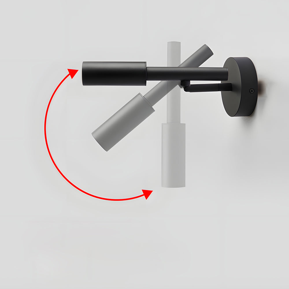 Applique murale LED Tubino | Direction de lumière réglable | 3 températures de couleur | Noir/Blanc | 7W | Design nordique | Salon & Chambre à