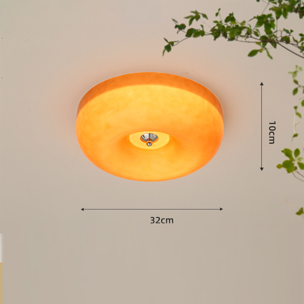 Suspension en verre et métal | Source lumineuse LED | Lumière chaude | Ampoule incluse | Diamètre 32/40/46 cm | Hauteur 10 cm | Certifié CE UL