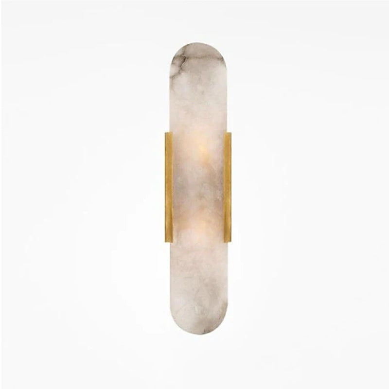 Chan LED Væglampe | Sort & Guld Finish | Moderne Design | Oval Lucite Krystal | Til Spisestue & Soveværelse | Metal & Dolomit Materialer | 110V-240V