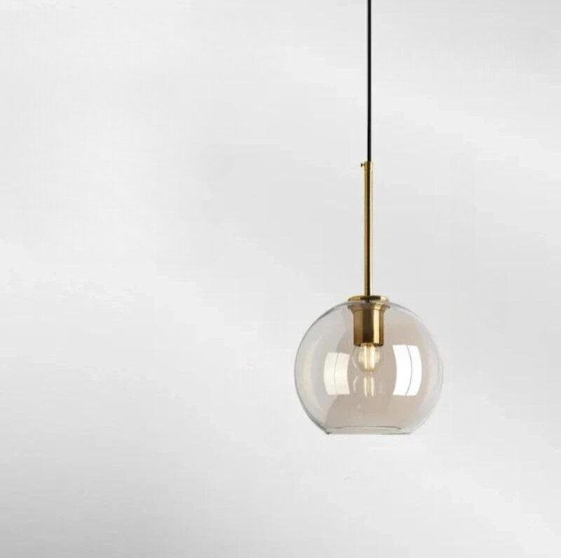 Suspension en verre design nordique | Minimalisme scandinave | Éclairage atmosphérique | Qualité durable | Douille E27 | Verre et métal | Décoration