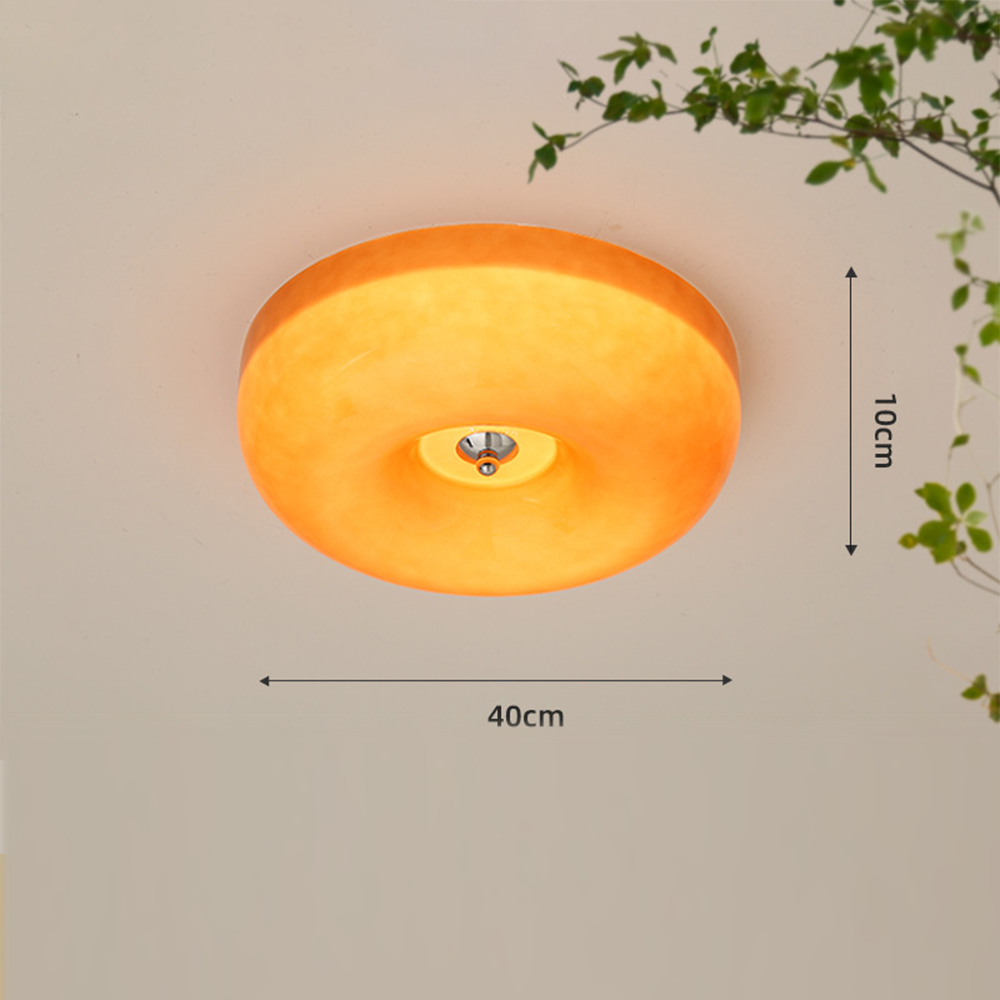 Suspension en verre et métal | Source lumineuse LED | Lumière chaude | Ampoule incluse | Diamètre 32/40/46 cm | Hauteur 10 cm | Certifié CE UL