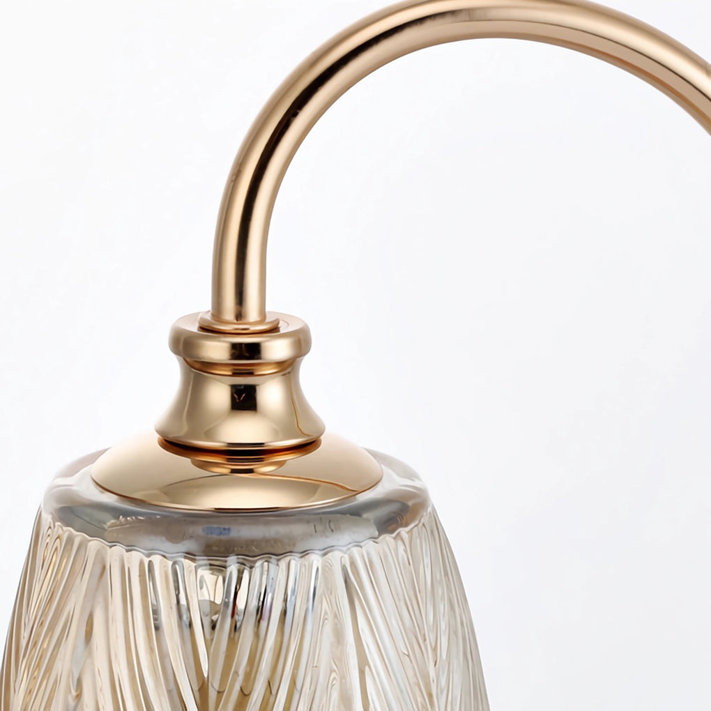 Lampe chauffe-cire dimmable | Abat-jour en verre fleuri | 3 options de base | 2 ampoules LED incluses | Design nordique moderne | 33x15cm | Convient