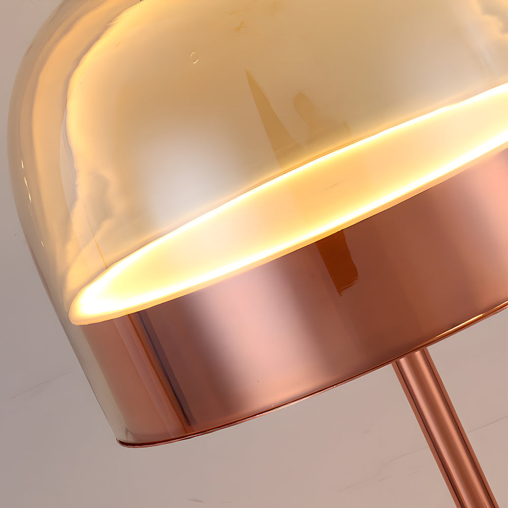 Aurora | Dekoratives Glasdesign | Laggeschichtete Beleuchtung | LED Inklusive | Tischlampe für elegante Einrichtung | 20x28 cm Glas und Metall