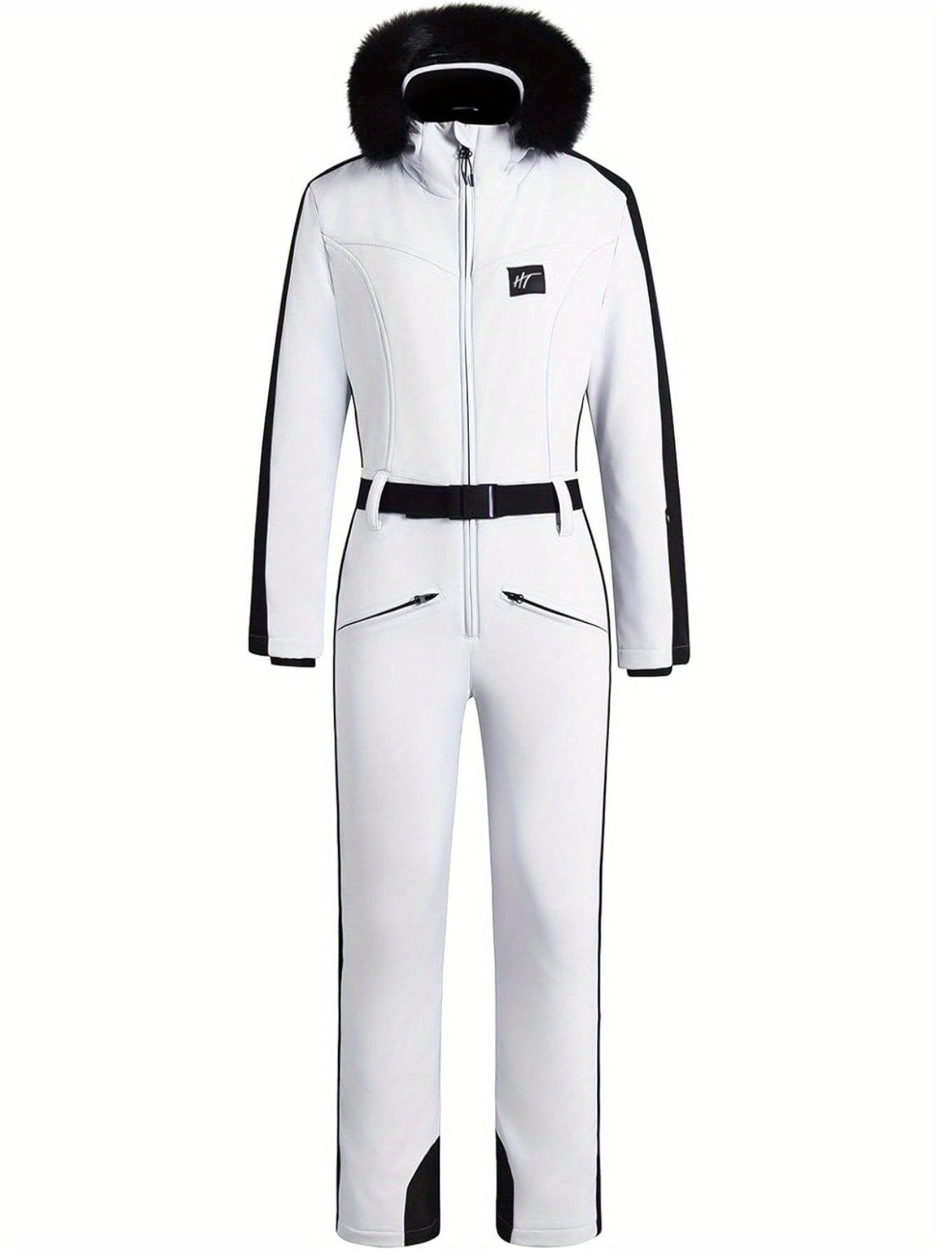 Dame Skidragt Jumpsuit | Vandtæt Design med Varmt For og Bæltedetalje | Essential Af Nikcky