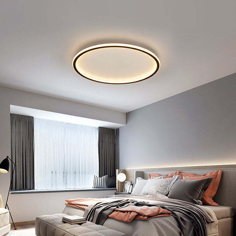 LunaNova LED Loftlys | Design Rond | Noir et Blanc | Métal et Acrylique | Ø 30/40/50 cm | Éclairage Économique | Pour Salon, Chambre & Salle à