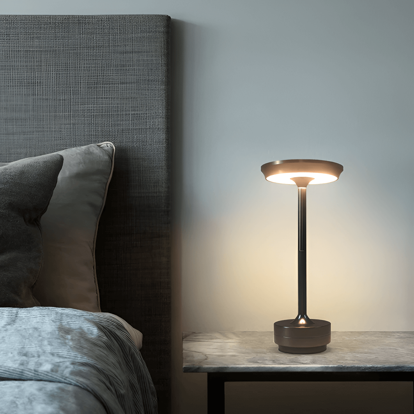 VibeLight | Trådløs Berøringsfølsom Bordbelysning | Genopladelig Atmosfære Lampe | Alsidig Elegant Design | Justerbar Hygge Lysstyrke | Moderne LED Style