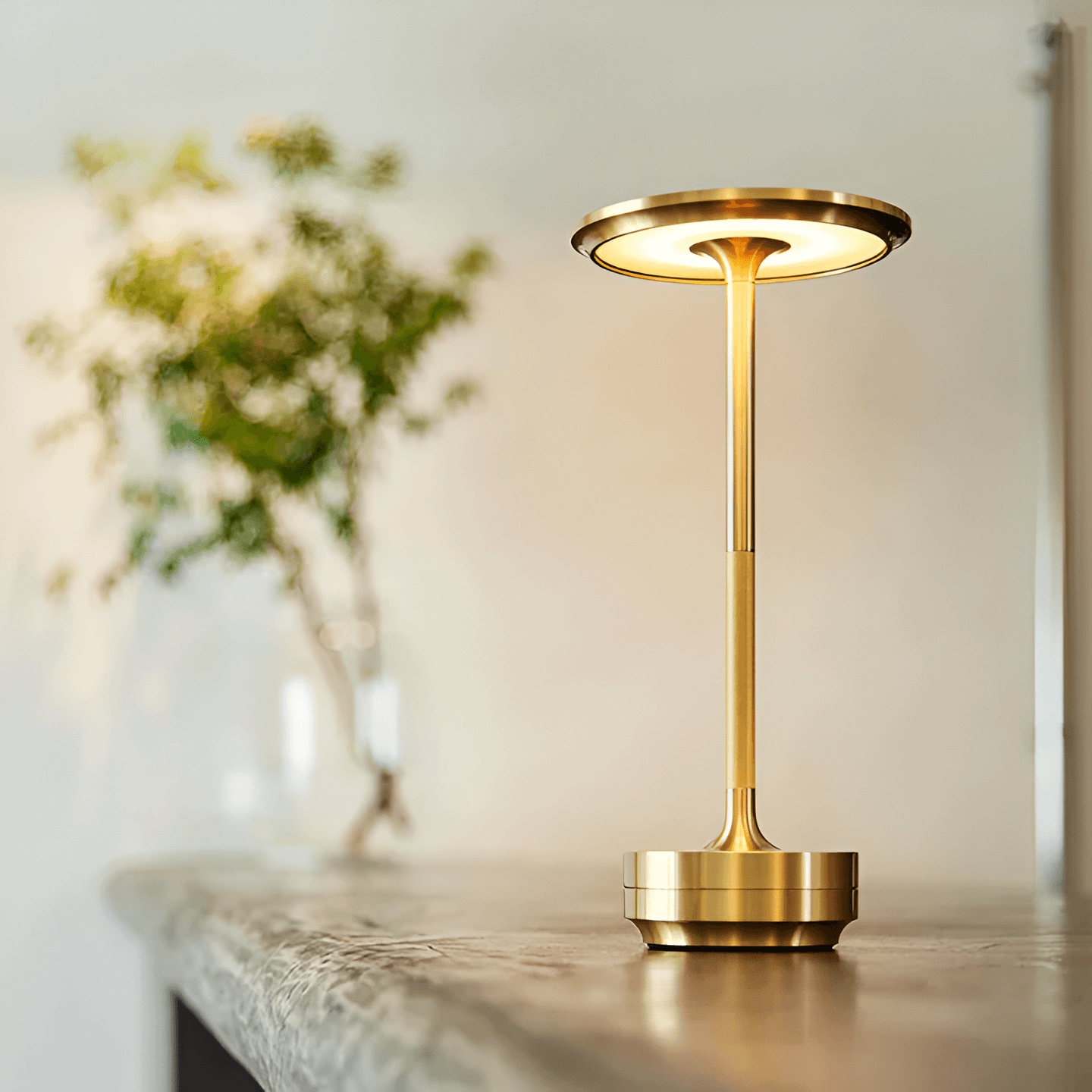 VibeLight | Trådløs Berøringsfølsom Bordbelysning | Genopladelig Atmosfære Lampe | Alsidig Elegant Design | Justerbar Hygge Lysstyrke | Moderne LED Style