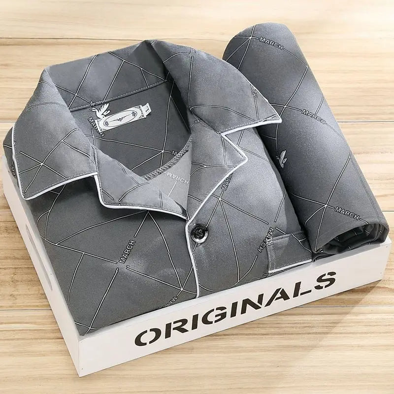 Vardi Dante™ Stribede Natsæt til Mænd | Lange Ærmer | 4 Størrelser | 10 Farver | Komfortabelt