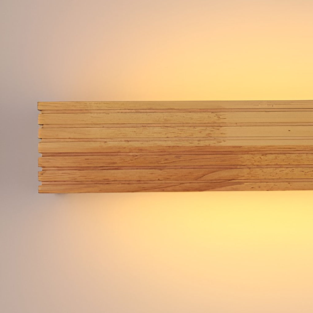 NordicLux | Wasserdichte LED Wandleuchte | IP65 | Holzdesign | Spiegelbeleuchtung | 30x10x5 cm | Warmweiß 3000K | Energiesparendes Licht | Modern