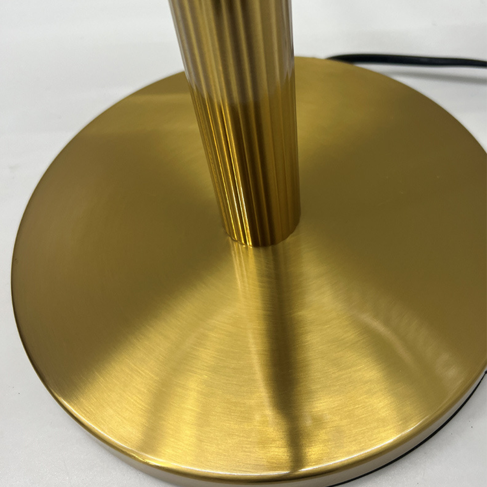 Socle de lampe moderne en verre | Finition or | Douille E27 | Pour chambre à coucher salle à manger | Design élégant | 23 cm de hauteur | Éclairage