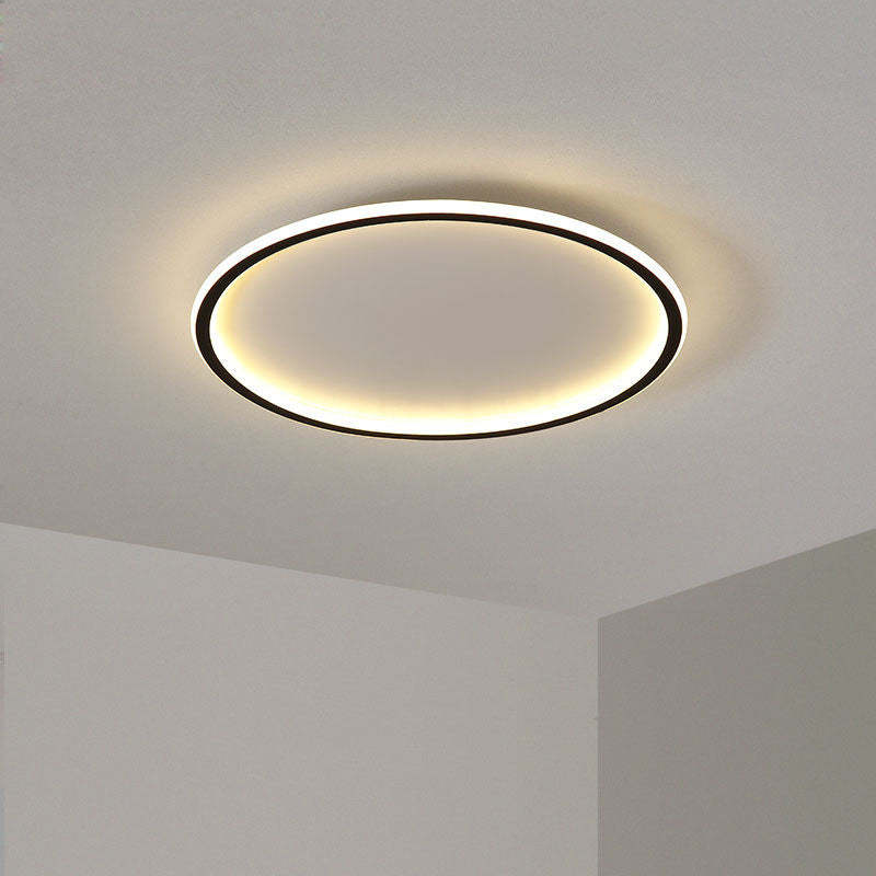 LunaNova LED Loftlys | Design Rond | Noir et Blanc | Métal et Acrylique | Ø 30/40/50 cm | Éclairage Économique | Pour Salon, Chambre & Salle à