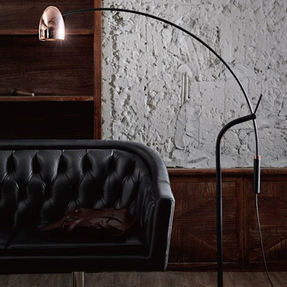 Solerio | Moderne Bogen-Gulvlampe | Justierbar | Elegantes Design | Stabile Basis | Optimale Beleuchtung | Wohnzimmer | Büro | Leseecke | Hohe