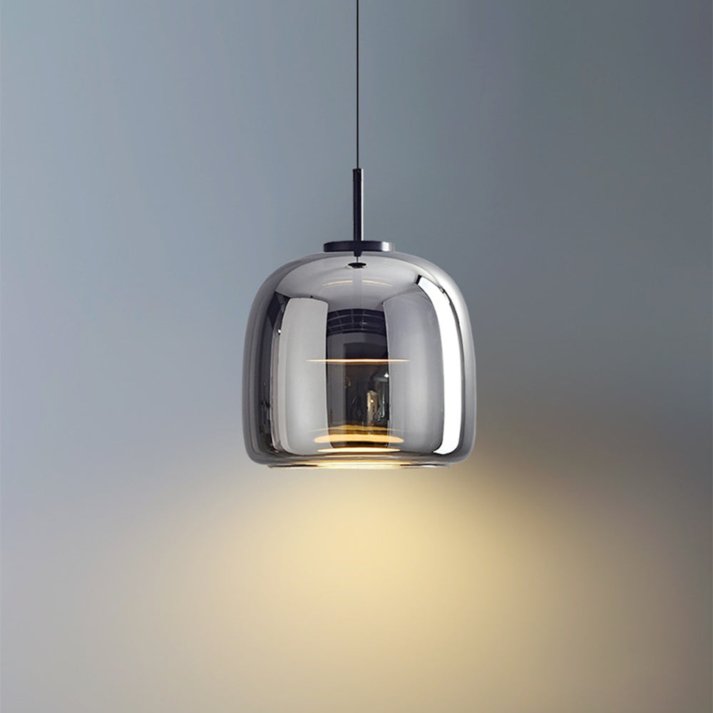 AmberGlow od Luminoir | Lampa LED w stylu retro | Metal i szkło w kolorze złota | Energooszczędne oświetlenie | Styl vintage | Ciepłe tonacje