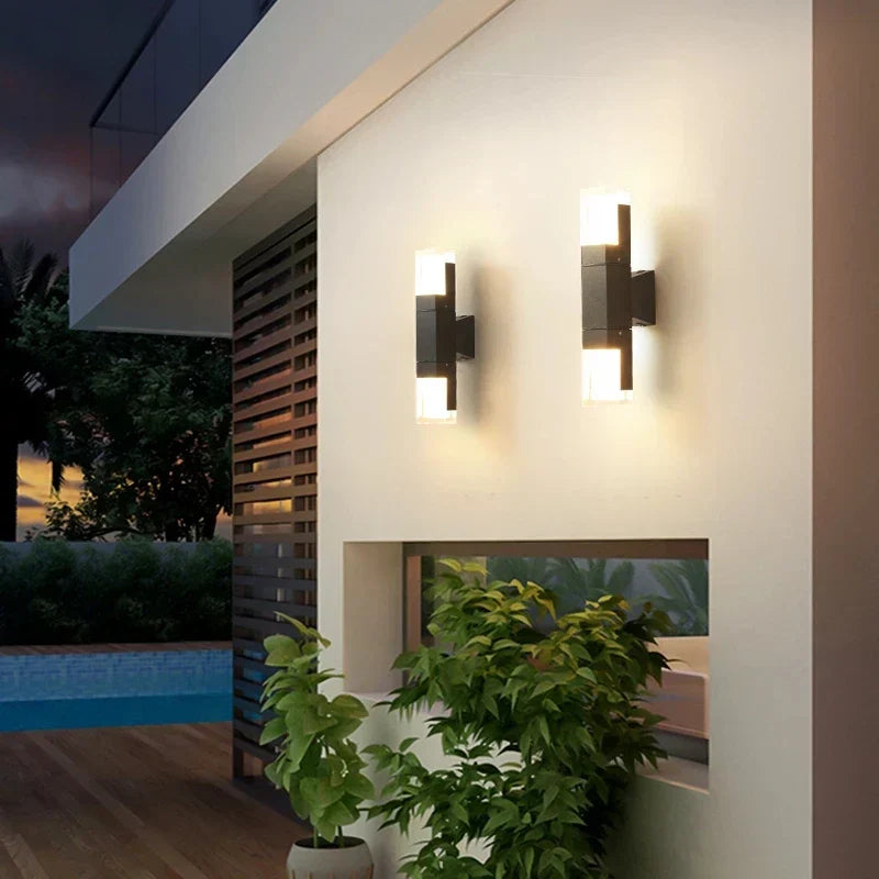 BrightLine | Moderne LED-Wandleuchte aus Aluminium und Acryl | Minimalistisches Design | Innen- und Außenanwendung | IP65 wasserdicht | 6W-12W