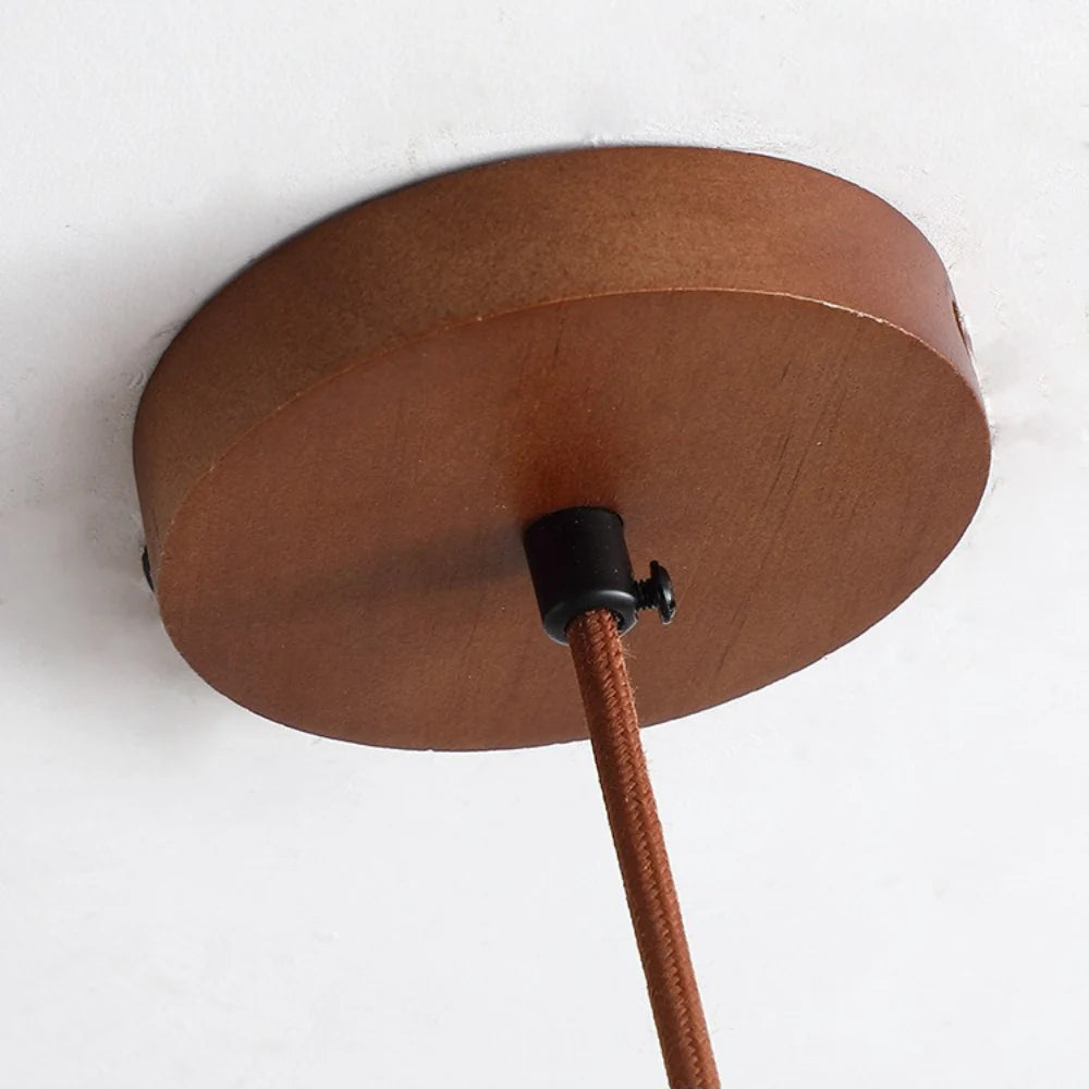 Alvione Bauhaus Lampe | Natursten Travertin | Moderne Design | LED Lys | Træbase | Varm Belysning
