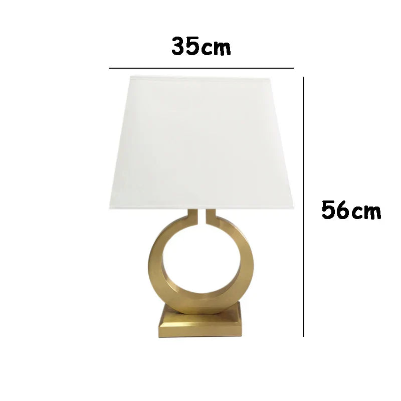 EliteShine | Lampe de luxe moderne | Inspirée de villa | Accents dorés | 56 cm de hauteur | E27 | Fer & tissu | Éclairage