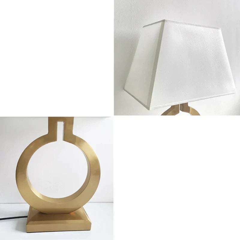 EliteShine | Lampe de luxe moderne | Inspirée de villa | Accents dorés | 56 cm de hauteur | E27 | Fer & tissu | Éclairage