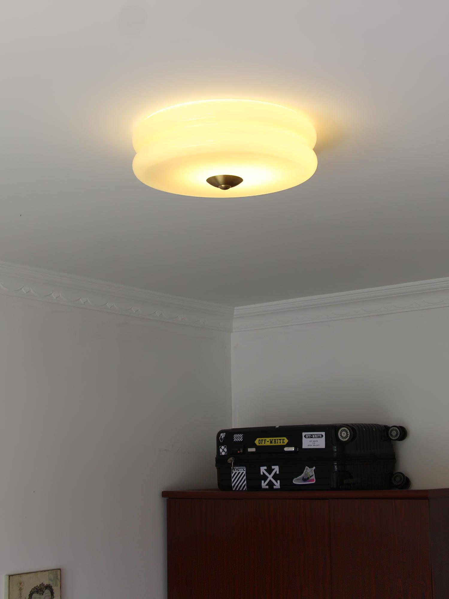 Art Deco loftslampe | Vintage design | Geometrisk elegance | Lysmuligheder 3000K-6000K | Integreret LED | Jern, metal og glas | UL, ETL, CE certificeret | Perfekt til stue, spisestue, entré
