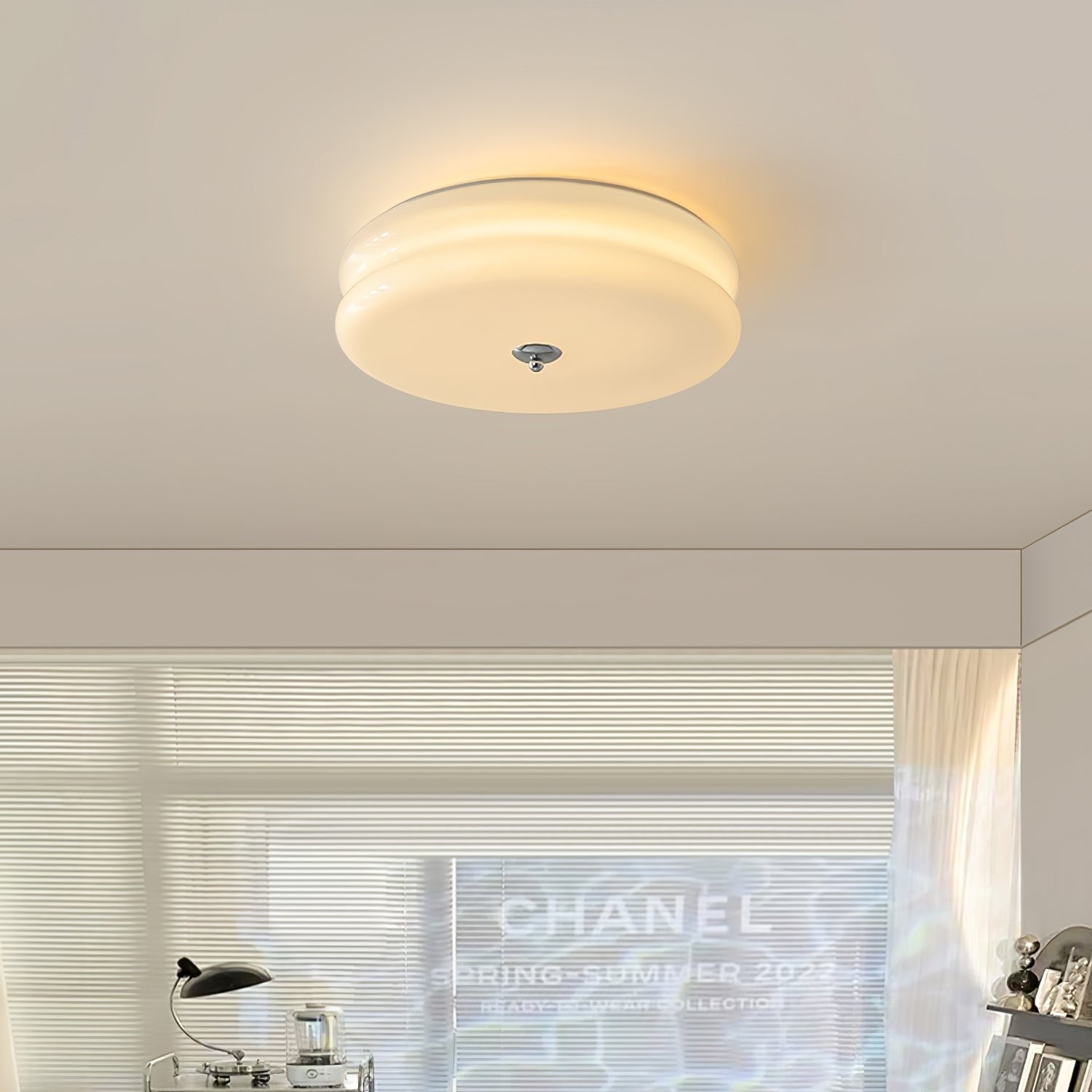 Art Deco loftslampe | Vintage design | Geometrisk elegance | Lysmuligheder 3000K-6000K | Integreret LED | Jern, metal og glas | UL, ETL, CE certificeret | Perfekt til stue, spisestue, entré