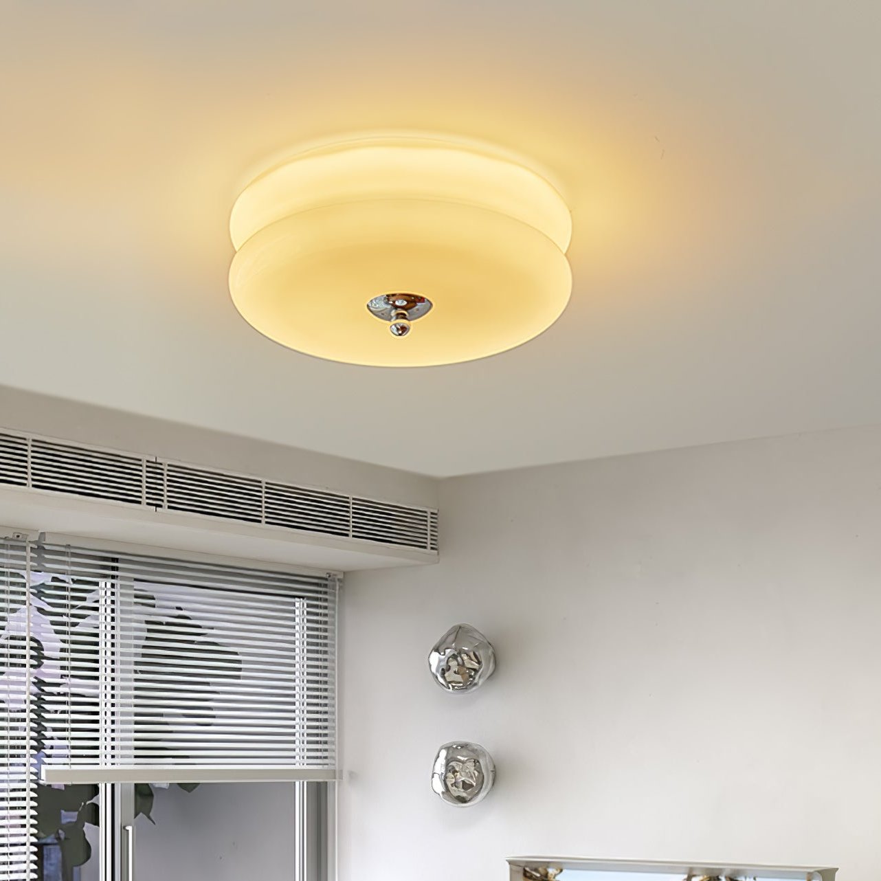 Art Deco loftslampe | Vintage design | Geometrisk elegance | Lysmuligheder 3000K-6000K | Integreret LED | Jern, metal og glas | UL, ETL, CE certificeret | Perfekt til stue, spisestue, entré