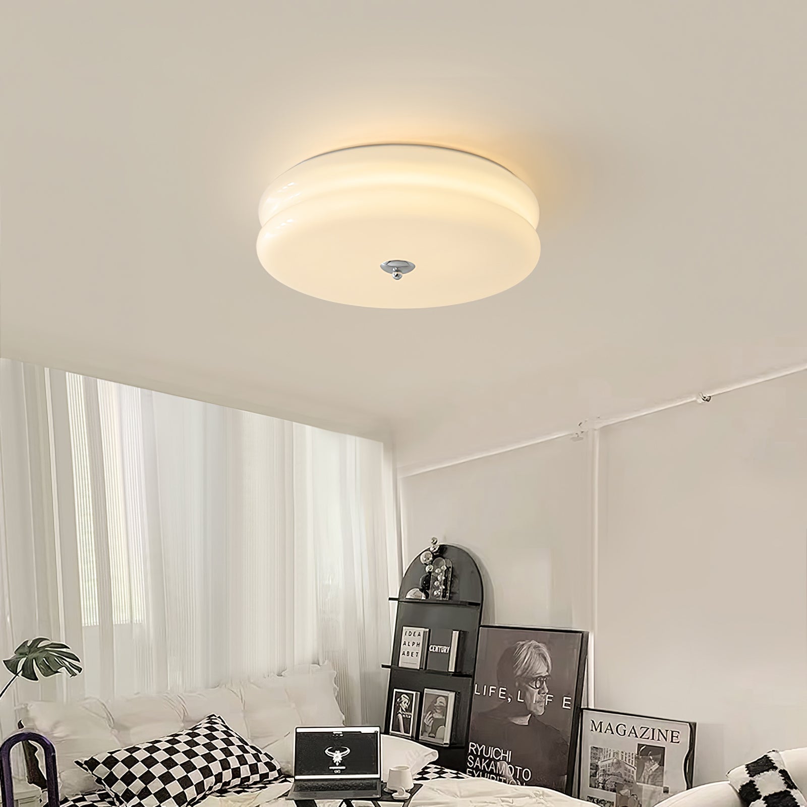 Art Deco loftslampe | Vintage design | Geometrisk elegance | Lysmuligheder 3000K-6000K | Integreret LED | Jern, metal og glas | UL, ETL, CE certificeret | Perfekt til stue, spisestue, entré