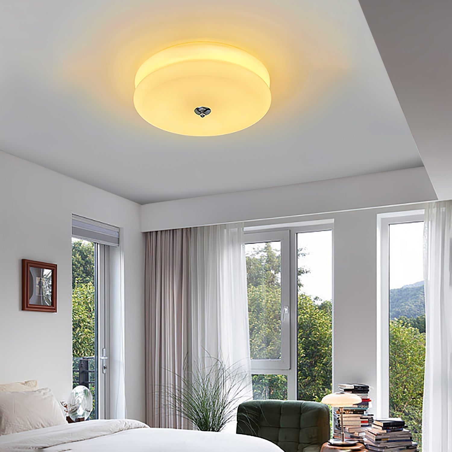 Art Deco loftslampe | Vintage design | Geometrisk elegance | Lysmuligheder 3000K-6000K | Integreret LED | Jern, metal og glas | UL, ETL, CE certificeret | Perfekt til stue, spisestue, entré