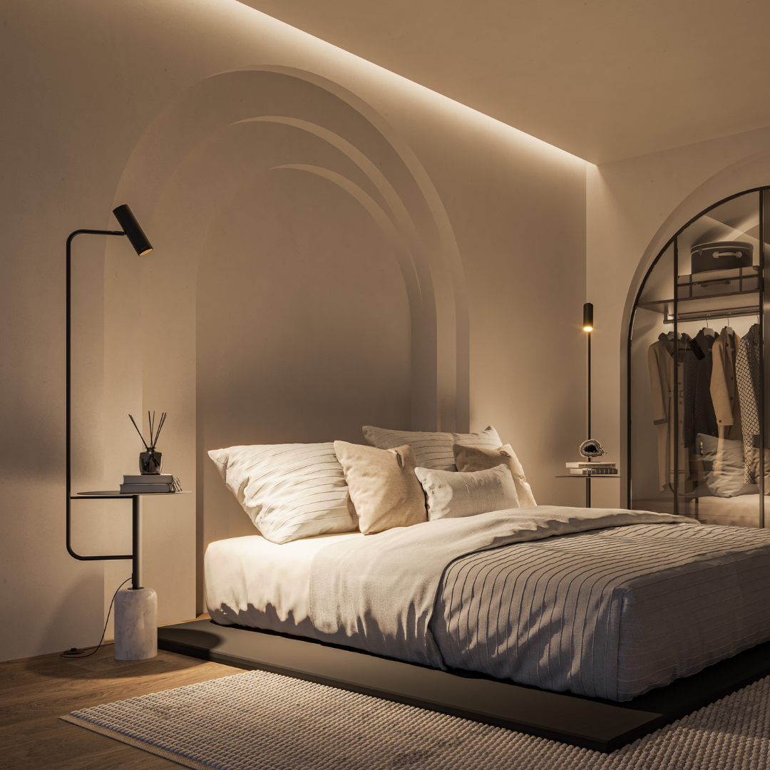 Bodenständer | LED Integriert | Modernes Design | Einstellbare Helligkeit | Energiesparend | Elegante Innenbeleuchtung | Robuste Konstruktion