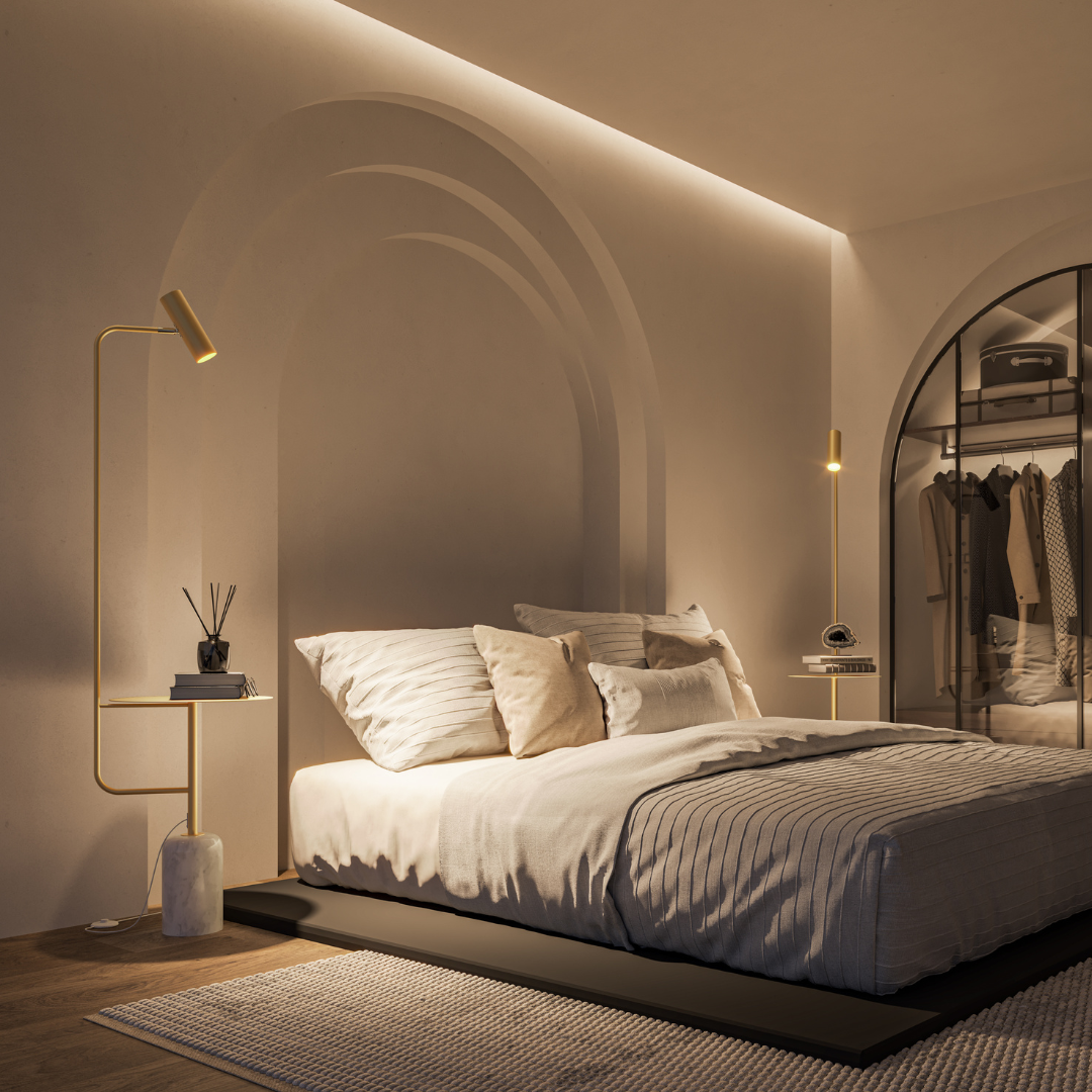 Bodenständer | LED Integriert | Modernes Design | Einstellbare Helligkeit | Energiesparend | Elegante Innenbeleuchtung | Robuste Konstruktion