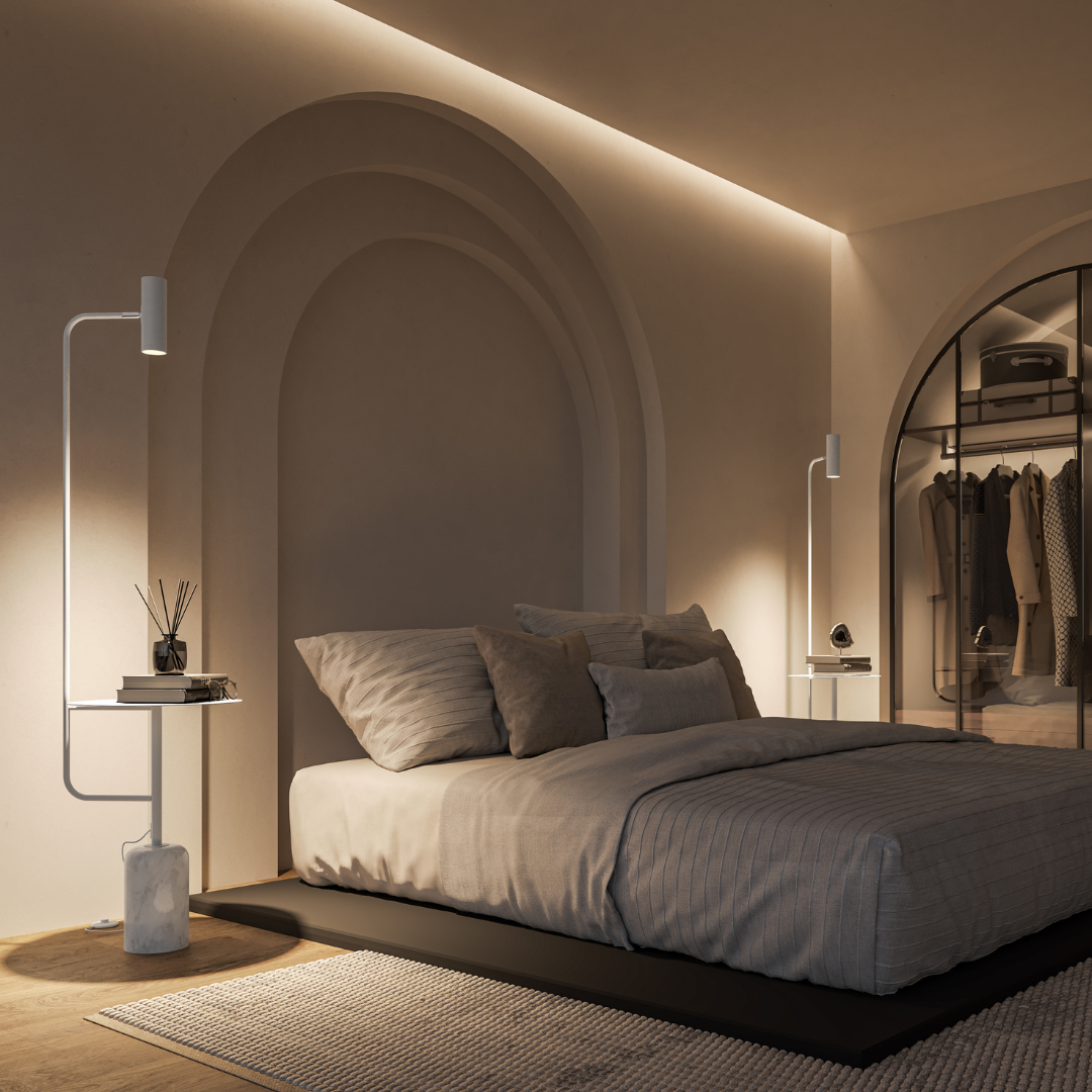 Bodenständer | LED Integriert | Modernes Design | Einstellbare Helligkeit | Energiesparend | Elegante Innenbeleuchtung | Robuste Konstruktion