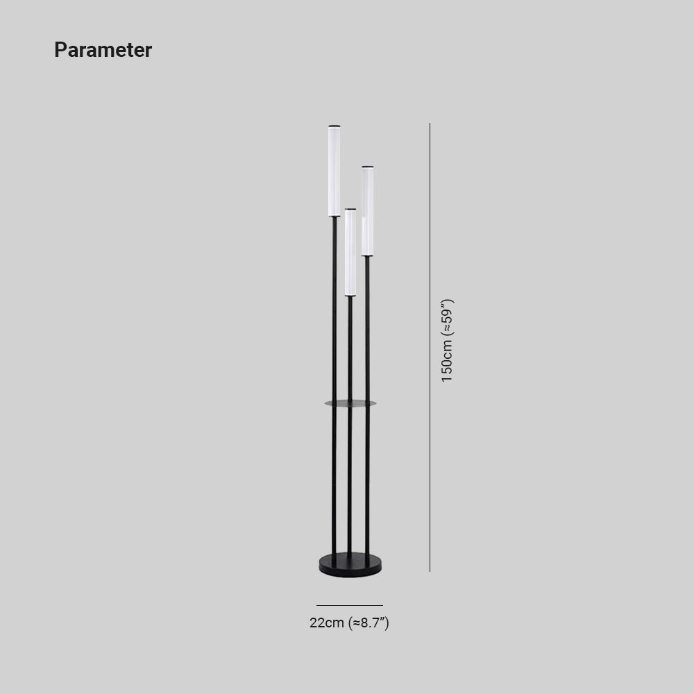 Eryn Moderne LED Stehlampe | Weiß Schwarz | Metall + Keramischer Schirm | 5 Lichtquellen | 110-240V | Innengebrauch | Wohnzimmer Schlafzimmer | IP20