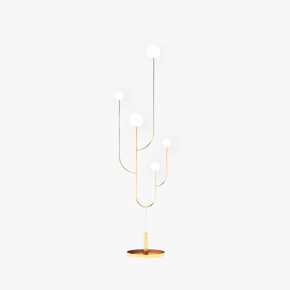 Valentina | LED Kaktus Design | Moderne Stehlampe | Metall & Keramik | Für Wohnzimmer & Schlafzimmer | Weiß | 5 Lichtquellen | G9 | Innen | IP20