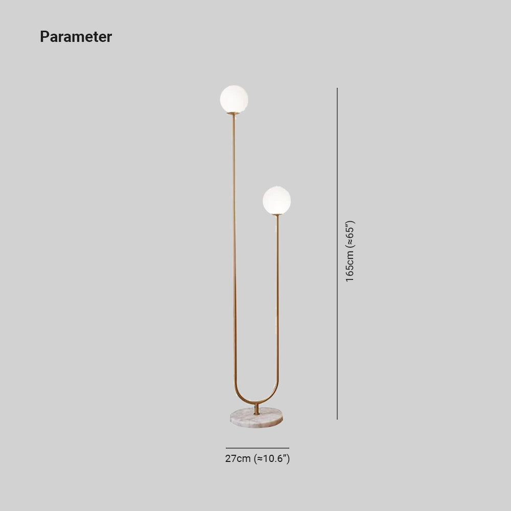 Valentina | U-förmige LED-Lampe | Metall- und Keramikdesign | Gold-Finish | Perfekt für Wohnzimmer und Schlafzimmer | IP20 | 5 Lichtquellen