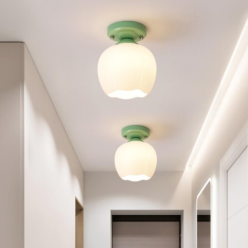 LoveGlow Glas & Metal Loftlampe | Romantisk stil med elegant design | Ideel til stue og soveværelse
