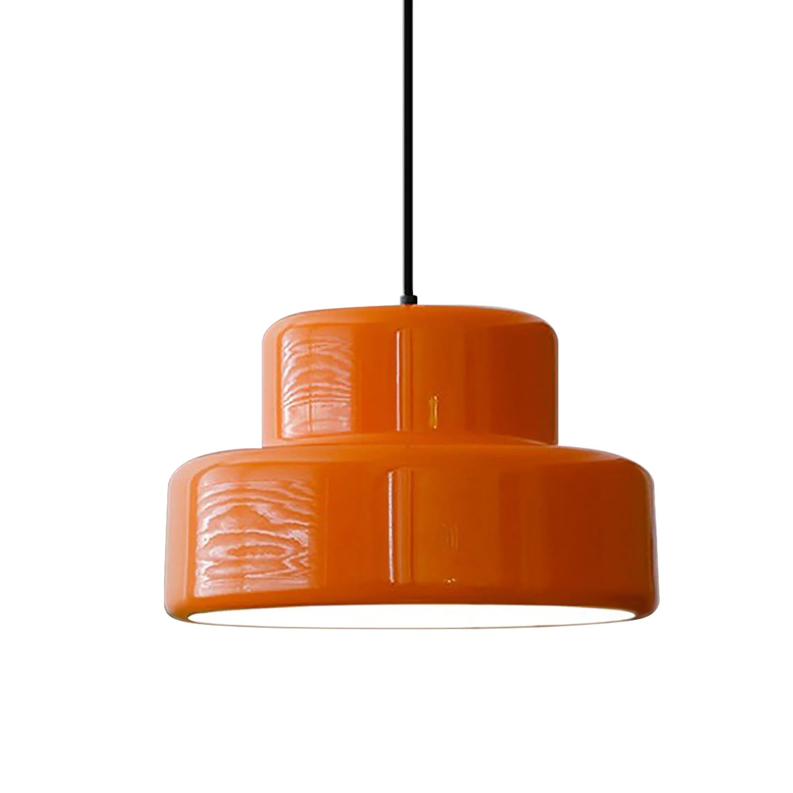 Bauhaus Vintage Orange Ophæng | Justerbar Højde | 35 cm Diameter | E27 Fatning | Ideel til