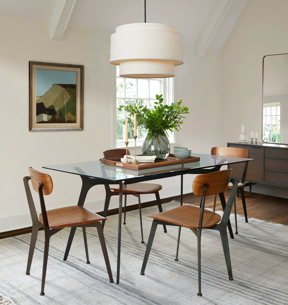 Bauhaus Beige | Écran en lin superposé | Hauteur réglable 150 cm | Douille E26/E27 | Puissance max 40W | Abat-jour de plafond moderne | Pour cuisine,