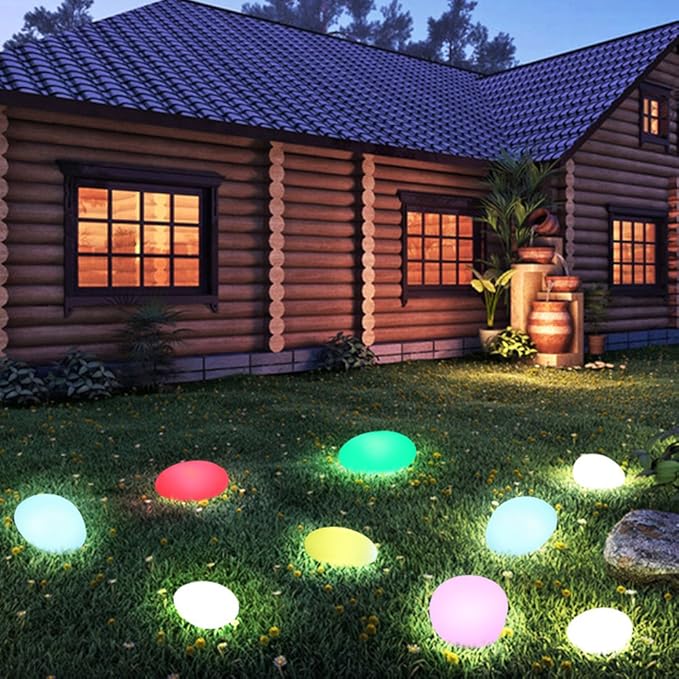 Brosten Havebelysning | 16 Farver LED Lys | Vejrbestandig Udendørs Lampe | Fjernbetjening | USB-C Oplader | Lang Batteritid | Elegant Design