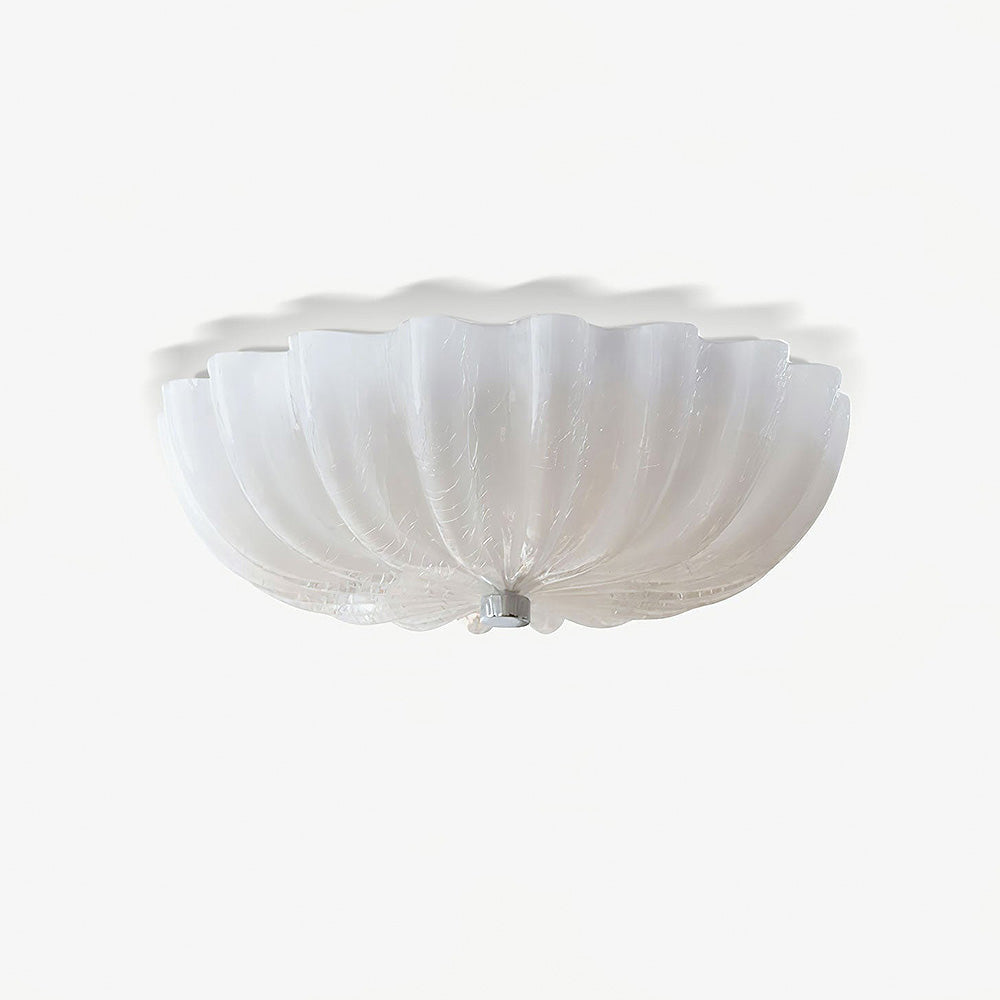 Luminoir | Glaskuppel Deckenlampe | Weiß | 35cm x 10cm | E14 Fassung | Moderne Beleuchtung | Für Wohnzimmer, Esszimmer, Schlafzimmer | CE, UL