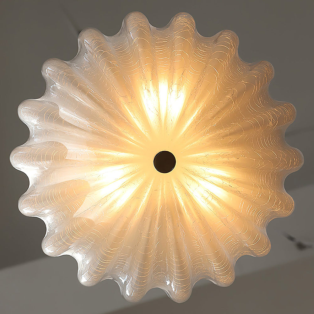 Luminoir | Glaskuppel Deckenlampe | Weiß | 35cm x 10cm | E14 Fassung | Moderne Beleuchtung | Für Wohnzimmer, Esszimmer, Schlafzimmer | CE, UL