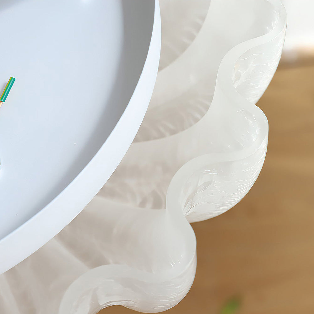 Luminoir | Glaskuppel Deckenlampe | Weiß | 35cm x 10cm | E14 Fassung | Moderne Beleuchtung | Für Wohnzimmer, Esszimmer, Schlafzimmer | CE, UL