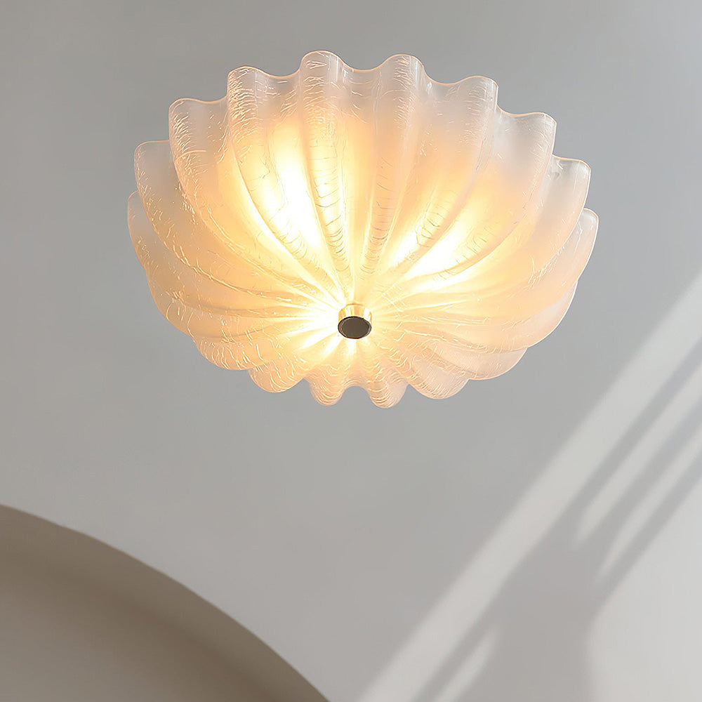 Luminoir | Glaskuppel Deckenlampe | Weiß | 35cm x 10cm | E14 Fassung | Moderne Beleuchtung | Für Wohnzimmer, Esszimmer, Schlafzimmer | CE, UL
