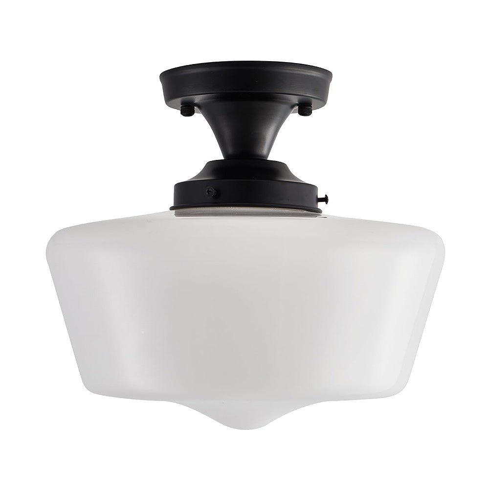 Bauhaus inspirierte Creme Messing | Eisen und Glas Design | 30 cm Durchmesser | Ideal für Flur und Wohnzimmer | Eleganter skandinavischer Look