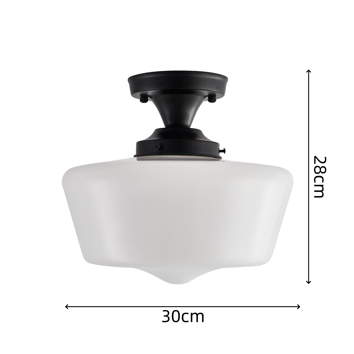 Bauhaus inspirierte Creme Messing | Eisen und Glas Design | 30 cm Durchmesser | Ideal für Flur und Wohnzimmer | Eleganter skandinavischer Look