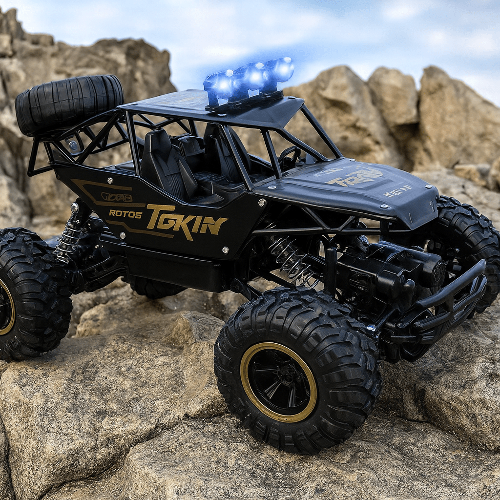 BeastTrek X4 | Robustes Offroad-RC-Auto | 4x4 | Leistungsstarker Motor | Stoßfest | 15 km/h | Lange Laufzeit | 2,4-GHz-Fernsteuerung | Hochwertige Reifen | Für Kinder und Erwachsene | Inklusive Akku | Ideal für Garten und Erde