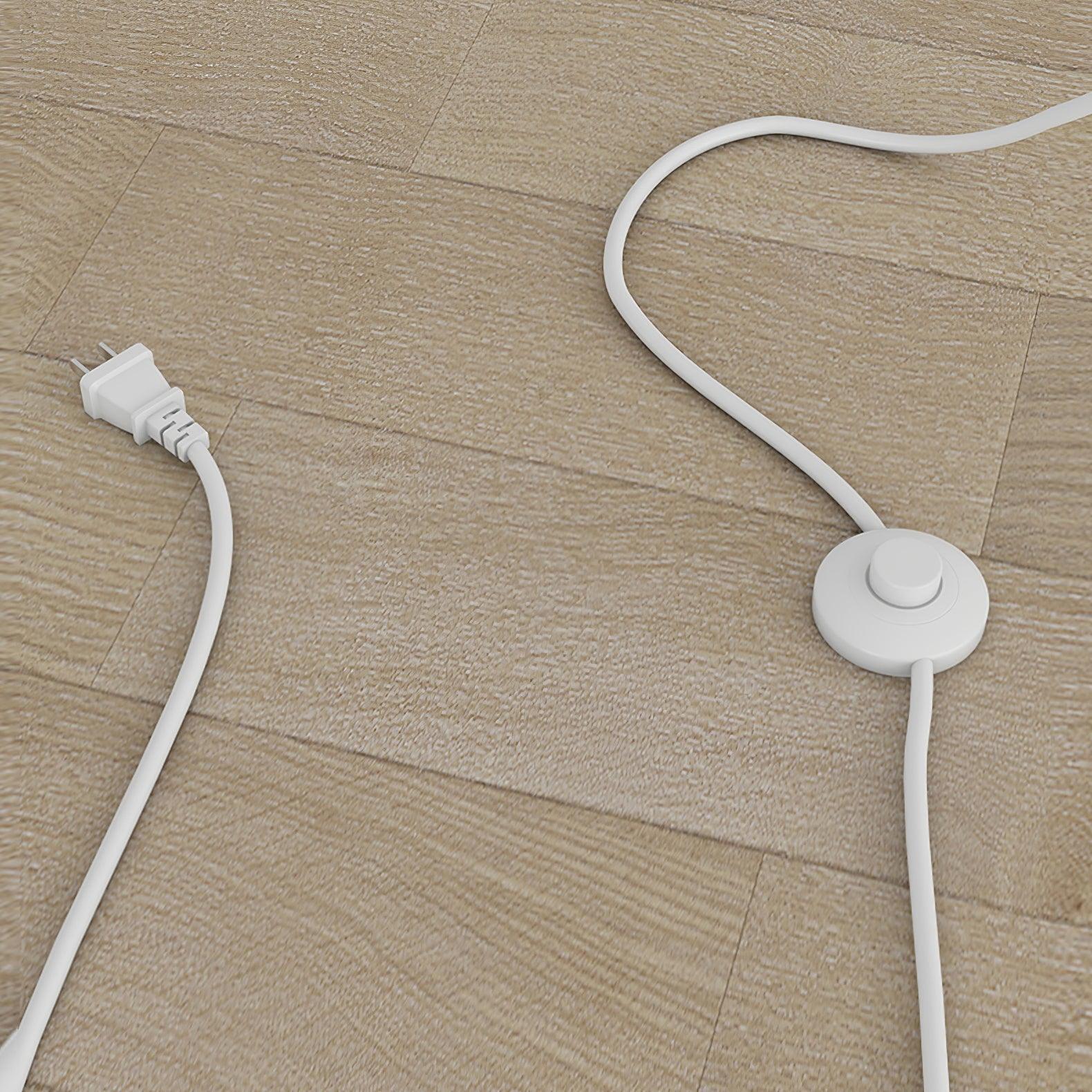 Clavel | Elegante stehende Leuchte | Modernes Design aus Metall und Glas | Verstellbarer Fußschalter | 5W LED-Kompatibilität | 59" hoch | Stilvolle