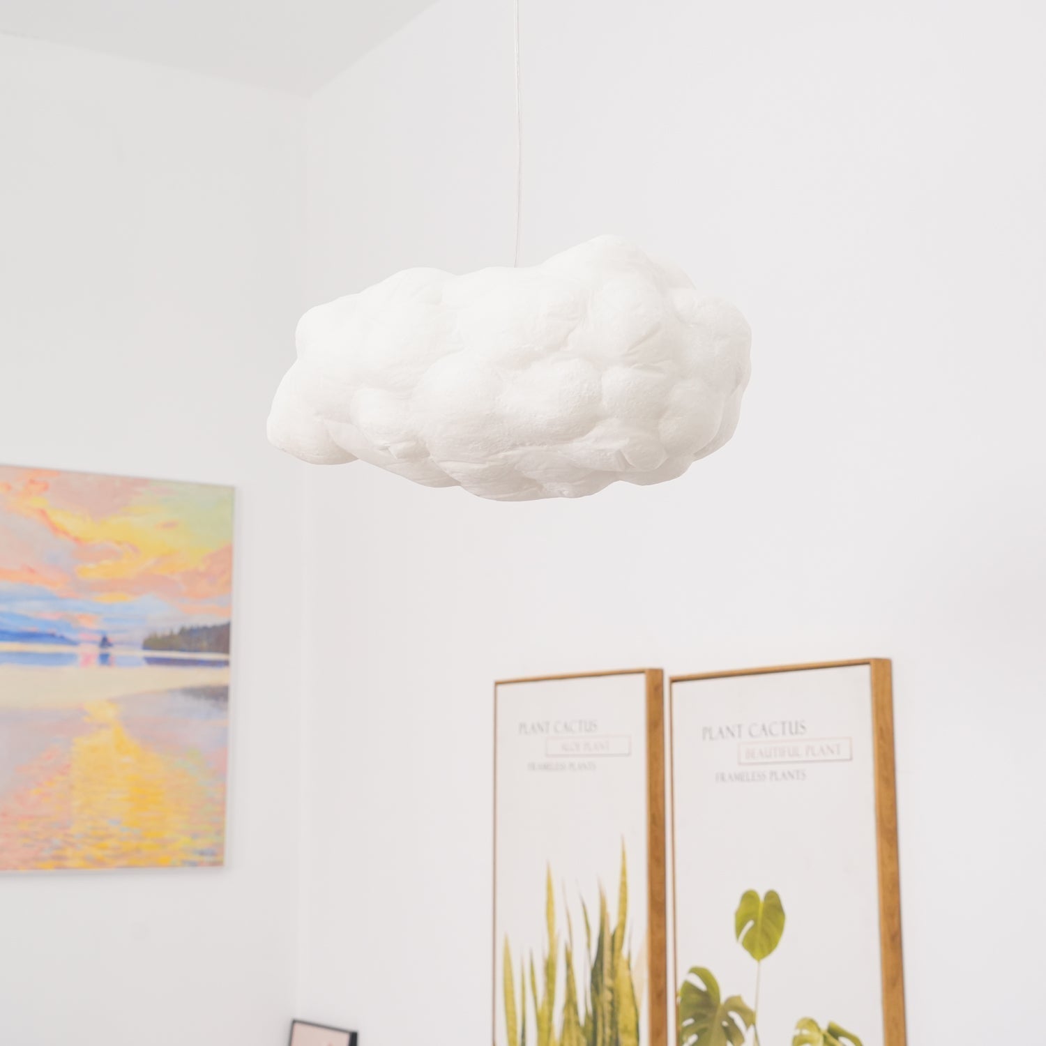 Cloudy Pendel Lampe | Moderne LED Design | Blødt Diffust Lys | Minimalistisk Indretning | UL CE SAA Certificeret | Fastmonteret | Jern Metal Bomuld