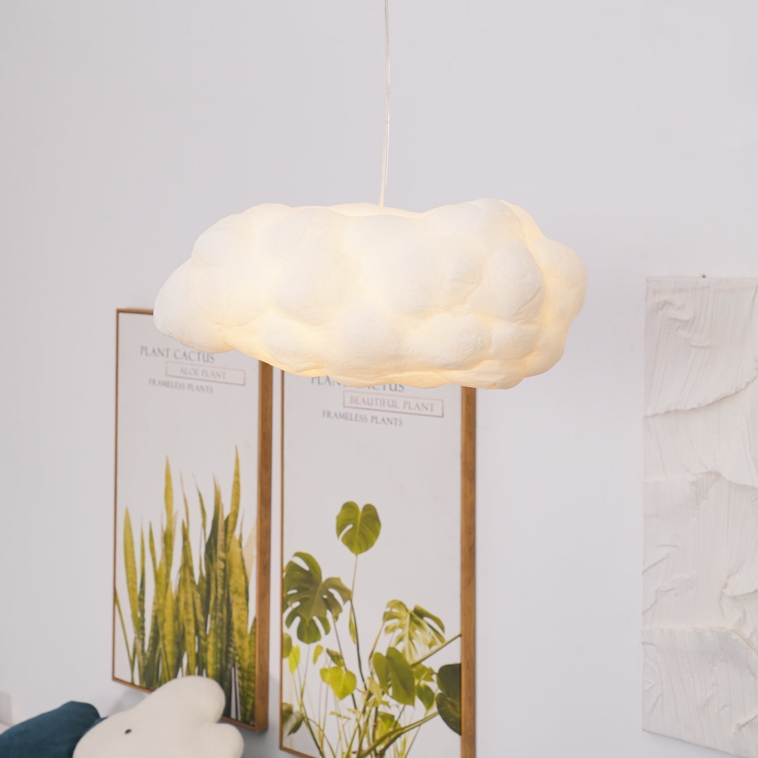 Cloudy Pendel Lampe | Moderne LED Design | Blødt Diffust Lys | Minimalistisk Indretning | UL CE SAA Certificeret | Fastmonteret | Jern Metal Bomuld